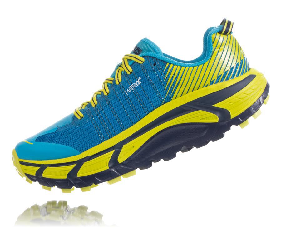 Trail Shoes Mens - Hoka One One EVO Mafate 2 - Blue/Green - OAMHVIN-42